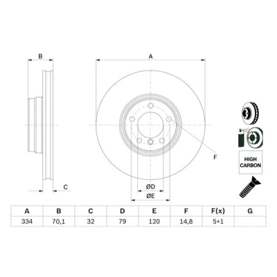 Bilde av Bremseskive, Framaksel, alpina roadster v8, bmw 7 [e38], z8 [e52], 34 11 1 161 372, 164 973, 165 072, 6