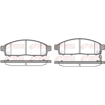 Bilde av REMSA 1242.01 Bremseklosser framaksel MITSUBISHI: L200 / Triton IV Pick up, III PAJERO SPORT 2
