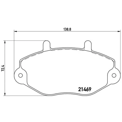 Bilde av BREMBO P 24 033 Bremseklosser ekskl. slitasjevarselkontakt uten tilbehør FORD: Transit Mk4 Minibuss, Van