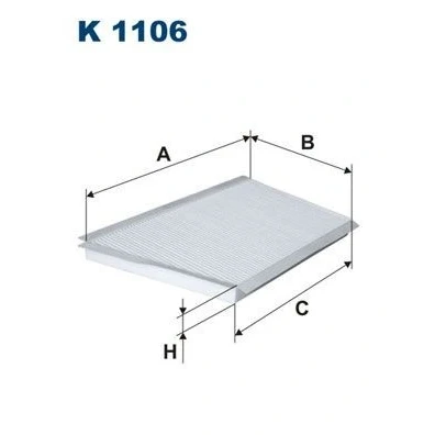 Bilde av FILTRON K 1106 Kupéfilter Partikkelfilter 332, 271 190 25 MERCEDES BENZ: C Klasse Sedan, T modell, CLK Coupé