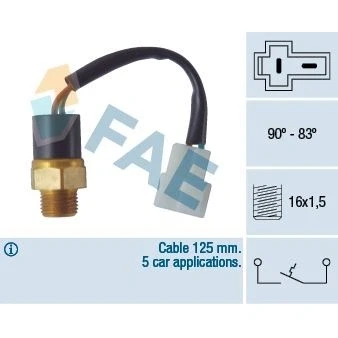 Bilde av FAE 36360 Temperaturbryter, radiator ventilator M16x1,5