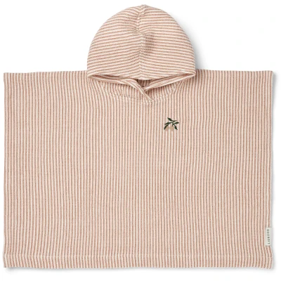 Bilde av LIEWOOD Paco Badeponcho Stripe, Tuscany Rose/ Creme de la Creme, 7 8 år Badehåndklær &amp; Hettehåndklær Bomull