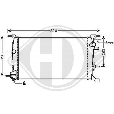 Bilde av DIEDERICHS DCM2947 Radiator Aluminium 625 380 27 Climate