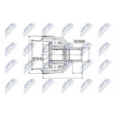 Bilde av Leddsett, drivaksel, Framaksel, Girkassesiden, opel, 0374786, 1603272, 374786