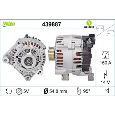 Bilde av VALEO 439887 Dynamo 14V 150A TOYOTA: Avensis III Stasjonsvogn, RAV4 IV SUV, Sedan