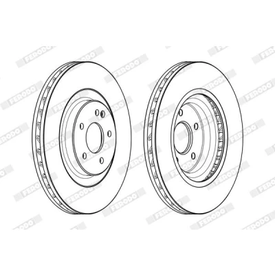 Bilde av FERODO PREMIER DDF1900C 1 Bremseskiver 334 32 5 112 ventilert belagt med skruer MERCEDES BENZ: SL Cabrio