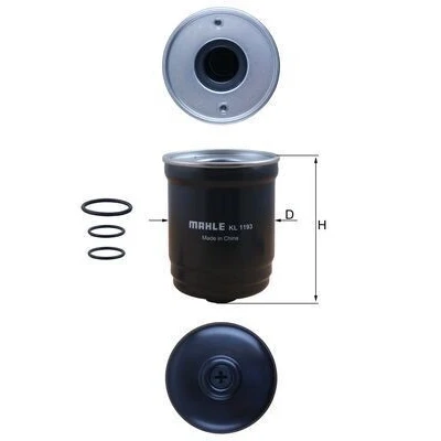 Bilde av MAHLE ORIGINAL KL 1193D Drivstoffilter ledningsfilter