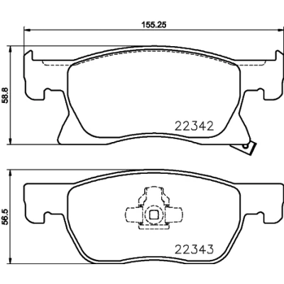 Bilde av HELLA 8DB 355 024 771 Bremseklosser med akustisk slitasjevarsel tilbehør OPEL: Astra K Sports Tourer, Hatchback