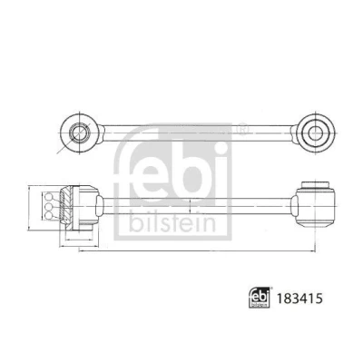 Bilde av FEBI BILSTEIN 183415 Stabstag venstre bakaksel, høyre bakaksel 183 Stål MERCEDES BENZ: E Klasse T modell, GLC SUV