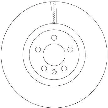 Bilde av TRW DF6983S Bremseskiver 312 25 5 100 ventilert spraylakkert VOLKSWAGEN: Polo VI