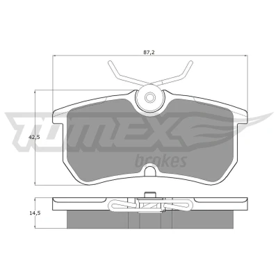 Bilde av TOMEX brakes TX 12 18 Bremseklosser bakaksel FORD: FIESTA 6, Focus Mk1 Hatchback, Stasjonsvogn