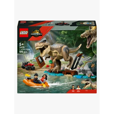 Bilde av LEGO Jurassic World 76975 På flukt fra t. rex Byggesett Plast