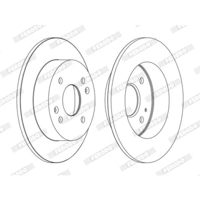 Bilde av FERODO PREMIER Coat+ disc DDF1488C Bremseskiver 260 10 4 fullt ut belagt med skruer HONDA: Accord 6 Coupe, Limousine