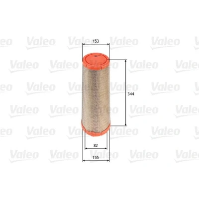 Bilde av VALEO 585713 Luftfilter 344 155, 153 Filterinnsats IVECO: DAILY 2 Pritsche/Fahrgestell