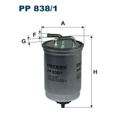 Bilde av FILTRON PP 838/1 Drivstoffilter ledningsfilter 8 FORD: Escort 5, 6