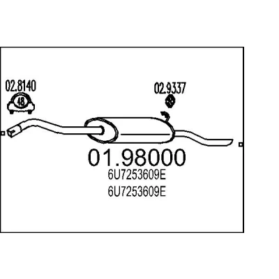 Bilde av Bakre eksospotte MTS 01.98000