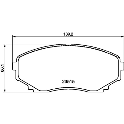 Bilde av HELLA 8DB 355 009 641 Bremseklosser med akustisk slitasjevarsel tilbehør MAZDA: MPV 2