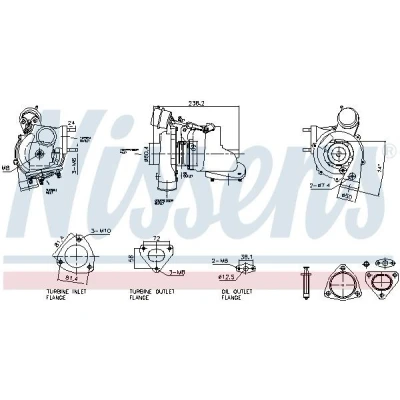 Bilde av NISSENS 93730 Turbolader Eksosturbolader pneumatisk