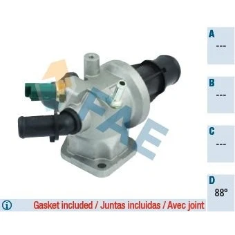 Bilde av Termostat, kjølemiddel, fiat,lancia,opel,suzuki, 0055182499, 1338841, 17690 84E50, 84E50 000, 84E51, 84E51 551824