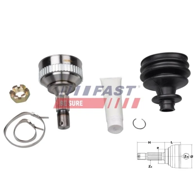 Bilde av Leddsett, drivaksel, Framaksel, Hjulside, alfa romeo,fiat,lancia, 46307742, 46307887, 46307924, 60802000, 71721346, 71781940, 77365984