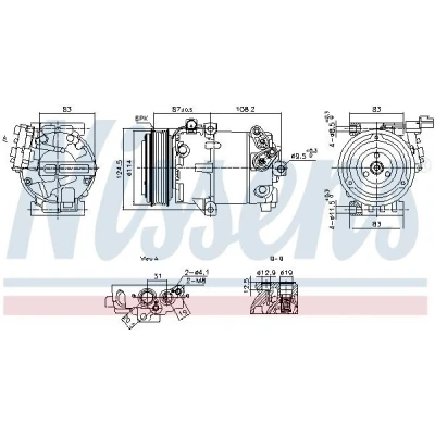 Bilde av NISSENS 890897 Kompressor VS12 R 134a