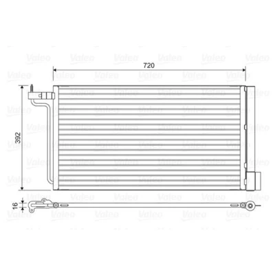 Bilde av VALEO 814177 Kondensator med tørker Aluminium 392 FORD: FOCUS 3, C Max 2, 3 Turnier