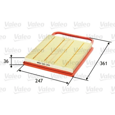 Bilde av VALEO 585259 Luftfilter 36 247 361 Filterinnsats VOLKSWAGEN: Polo IV Hatchback, SKODA: Fabia 1 Combi, I Hatchback