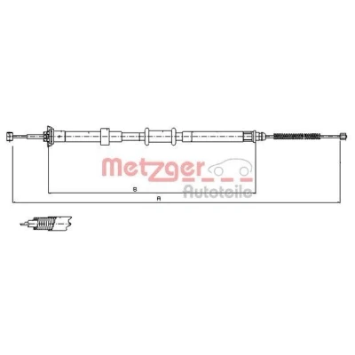 Bilde av METZGER 12.0725 Bremsekabel bakre venstre 1425/1176 COFLE FIAT: 500 Hatchback