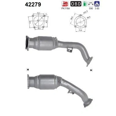 Bilde av AS 42279 Katalysator Euro 6