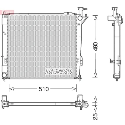 Bilde av DENSO DRM41015 Radiator 510 504 25