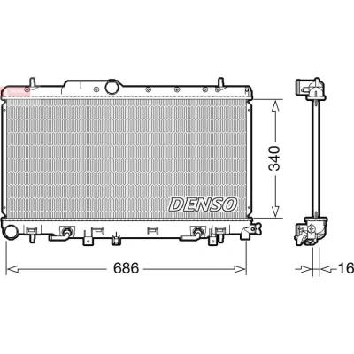 Bilde av DENSO DRM36018 Radiator 340 710 16