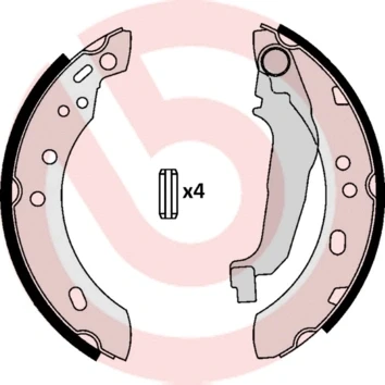 Bilde av BREMBO S 56 507 Bremsesko 180 27 med håndbremsarm
