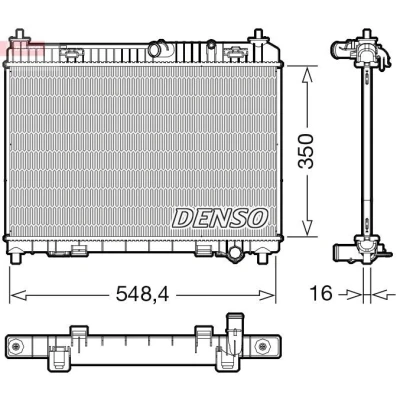 Bilde av DENSO DRM10113 Radiator 350 564 16