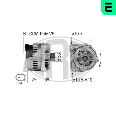Bilde av ERA 210771A Dynamo 14V 180A BMW: 5 Touring, Sedan, X3