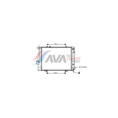 Bilde av PRASCO MS2096 Radiator Aluminium 552 438 32 Kjøleribber loddet MERCEDES BENZ: 190