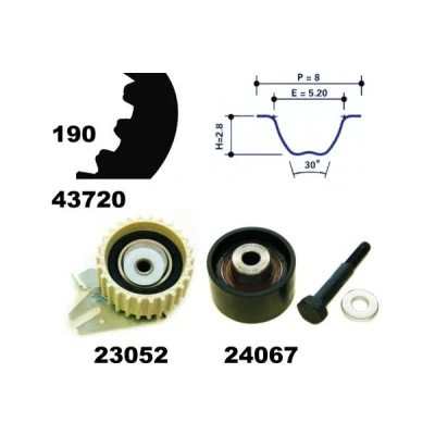 Bilde av MAPCO 23720 Registerreimsett 190 OPEL: Astra H Caravan, Zafira B, Signum CC, ALFA ROMEO: 159 Sportwagon