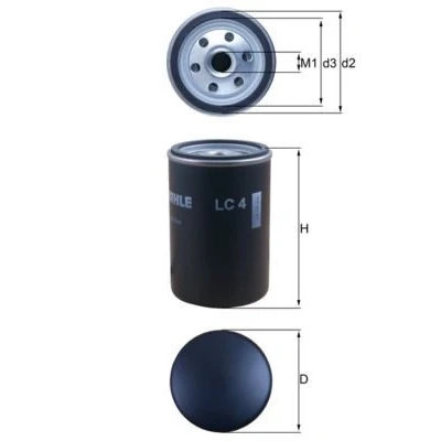 Bilde av MAHLE ORIGINAL LC 4 Luftfilter 119,5 76,5 Påskruingsfilter DAF: LF 45