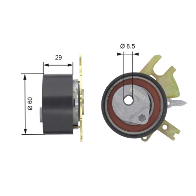 Bilde av GATES FleetRunner Micro V Stretch Fit T43089 Strammerull, tannrem VOLVO: V50, V70 3
