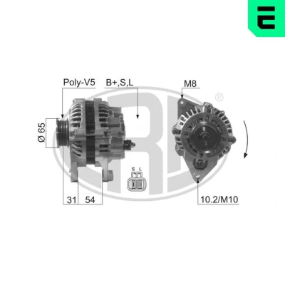 Bilde av ERA 210623A Dynamo 14V 85A MITSUBISHI: PAJERO Sport 1 SUV, 2