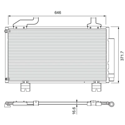 Bilde av VALEO 814417 Kondensator med tørker Aluminium 372 R 134a HONDA: ACCORD 8