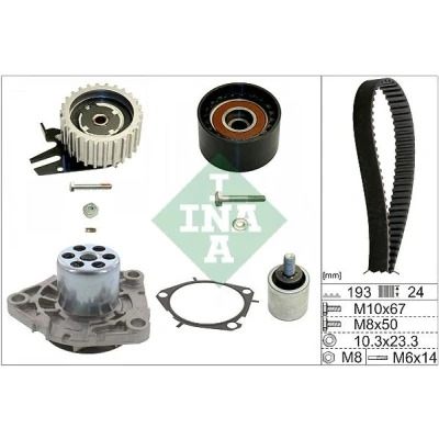 Bilde av INA 530 0619 30 vannpumpe + Registerreimsett med OPEL: Insignia A Sports Tourer, Sedan, Astra J Hatchback