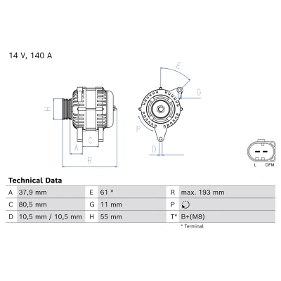 Bilde av Dynamo, Universal 2026802 OE ME 230743, MK667725