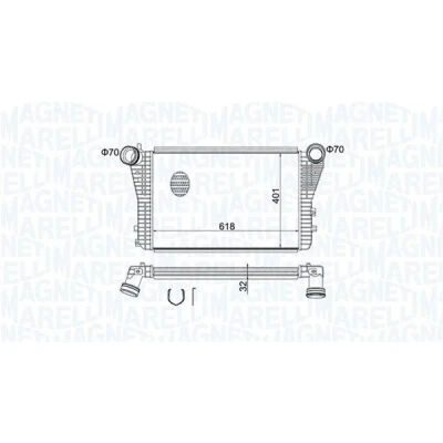 Bilde av MAGNETI MARELLI 351319204030 Ladeluftkjøler VOLKSWAGEN: Caddy 3, Passat B6 Variant, Touran I