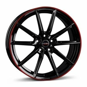 Bilde av BORBET LX18 Black Glossy Rim Red 8x18 5/112 ET44 B57.1