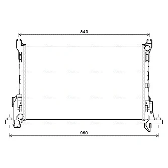 Bilde av PRASCO RT2624 Radiator Aluminium 748 471 26 Kjøleribber loddet
