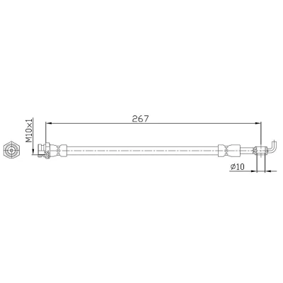 Bilde av METZGER 4112230 Bremseslange 267 F10x1