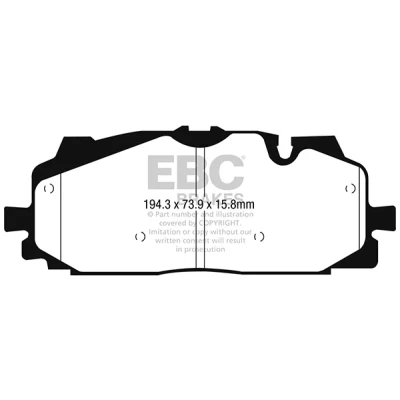 Bilde av EBC Brakes DP42277R Bremseklosser framaksel AUDI: A6 C7 Avant, Q5, Q7