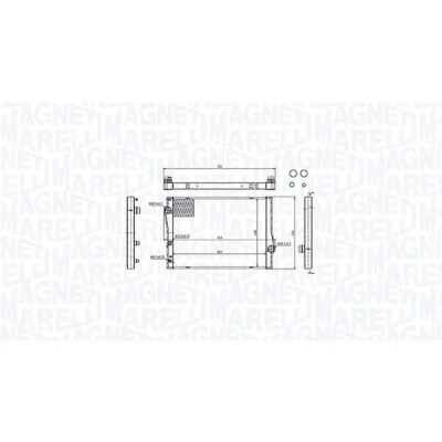 Bilde av MAGNETI MARELLI 350213214700 Radiator 587 428 40 Kjøleribber loddet BMW: X5, X6