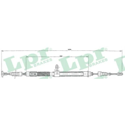 Bilde av LPR C0020B Bremsekabel 1256/985 Skivebrems ALFA ROMEO: 156 Sportwagon, Sedan