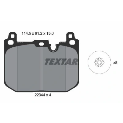 Bilde av TEXTAR 2234401 Bremseklosser klargjort for slitasjeindikator med tilbehør MINI: Hatchback
